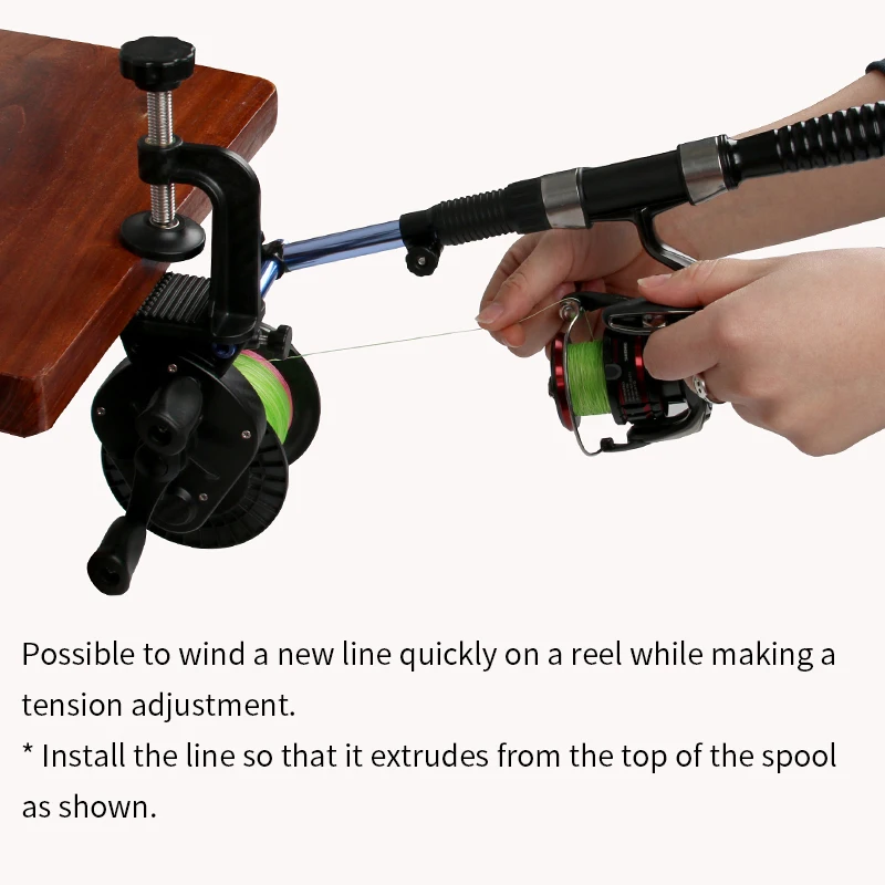LETOYO Fishing Line Winder Fishing Line Spooler PortableSuction Cup Adjustable Spinning Reel Spool Spooling Station