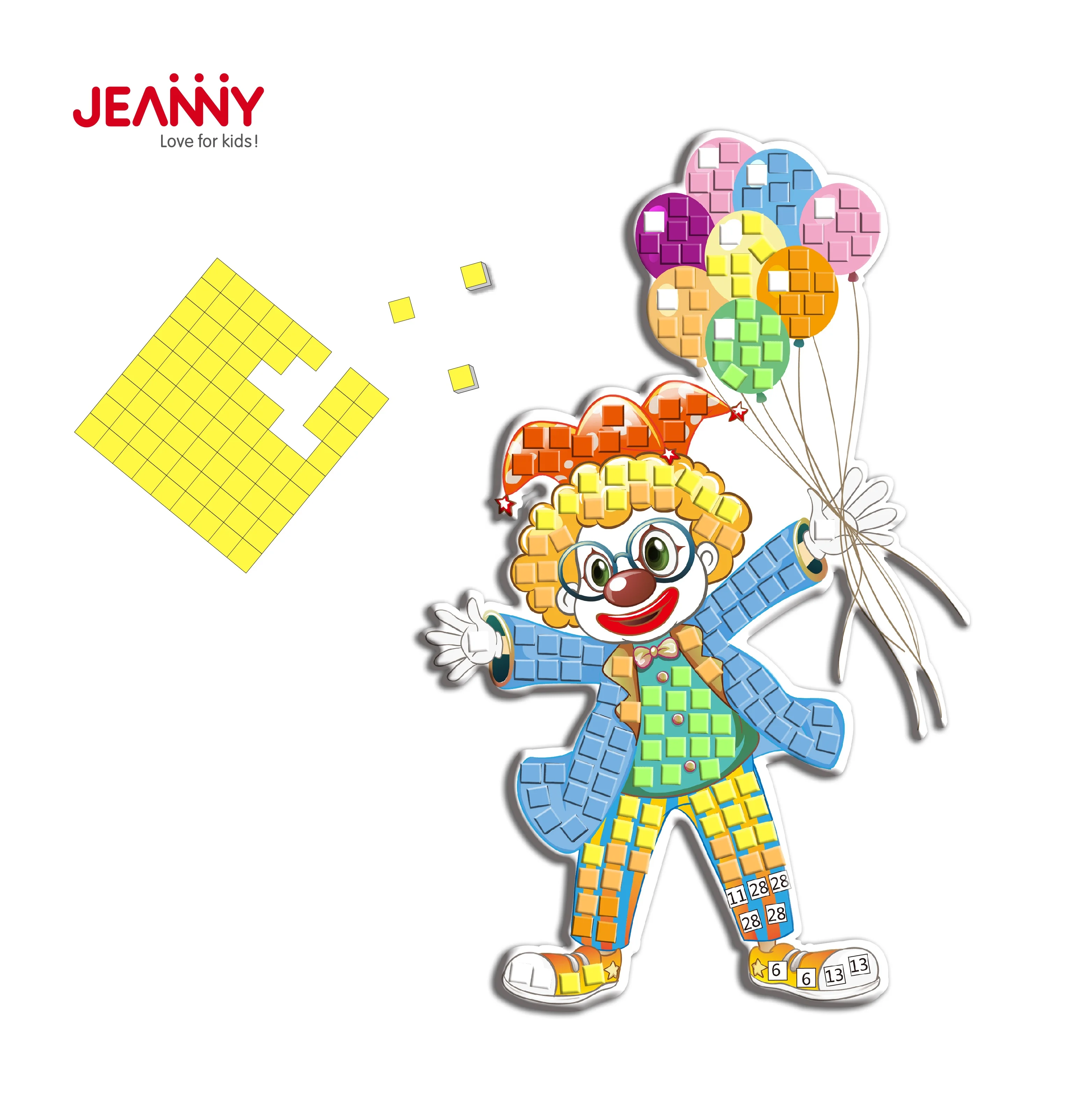 3D Cartoon Puzzle STEM Educational Supplies Children Circus Toys Mosaic Art Sticker For Kids