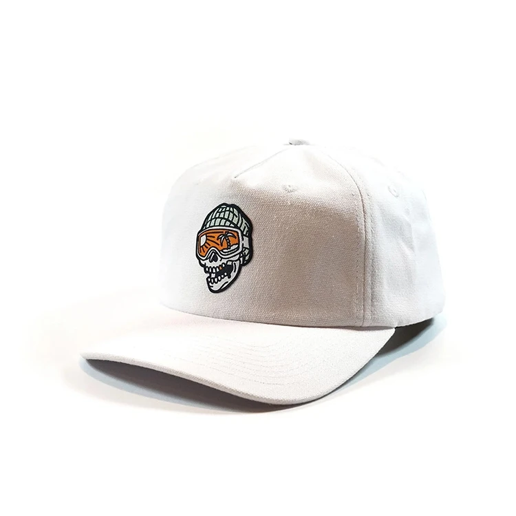 Factory 5-Panel Low Profile Canvas Unstructured Cap Dad Snapback Hat With Woven Label for Men & Women Flat Brim ODM Model