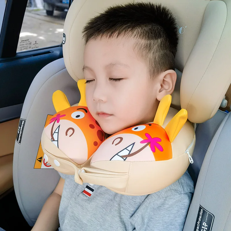 Wholesale Customized  Kids Children Neck Pillow Headrest U-shape Soft Travel Neck Protection Support Airplane Camping Car Pillow
