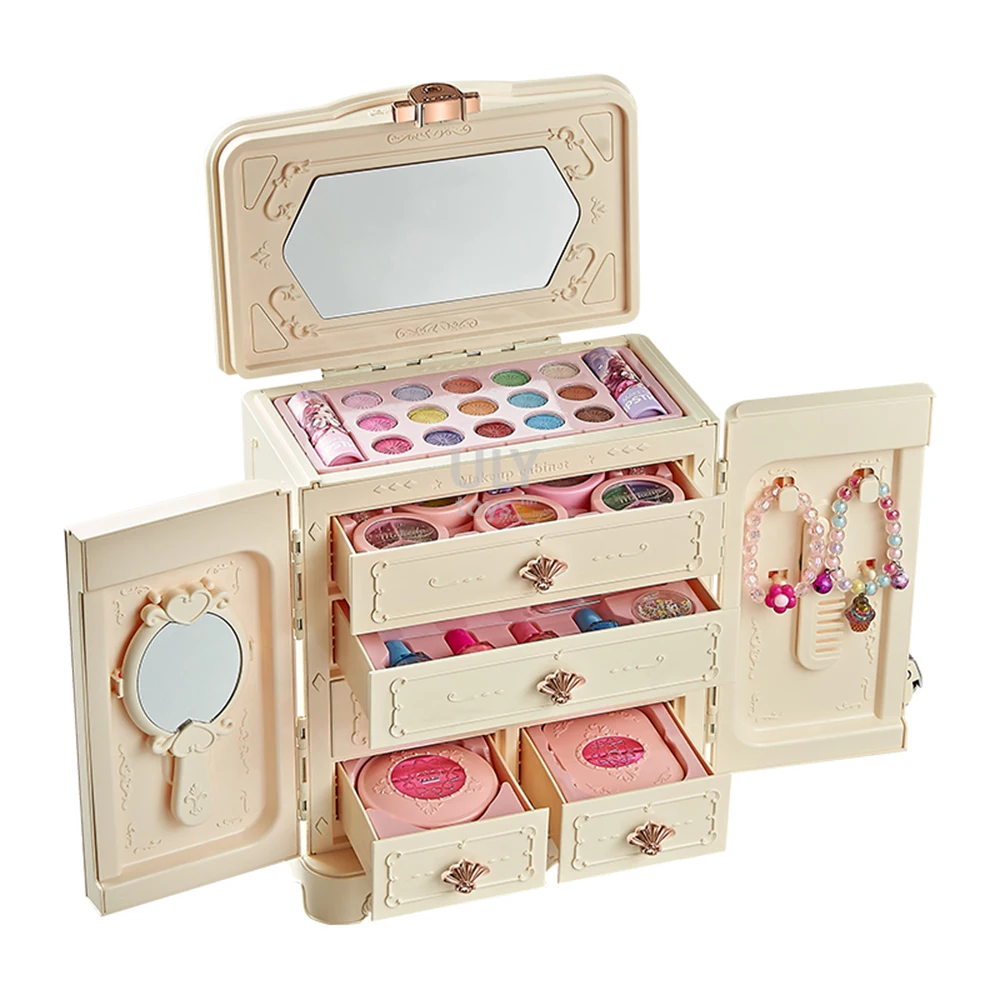 Princess wardrobe versatile makeup box  kids makeup kit cosmetics children gift toy girls make up set kids cosmetics