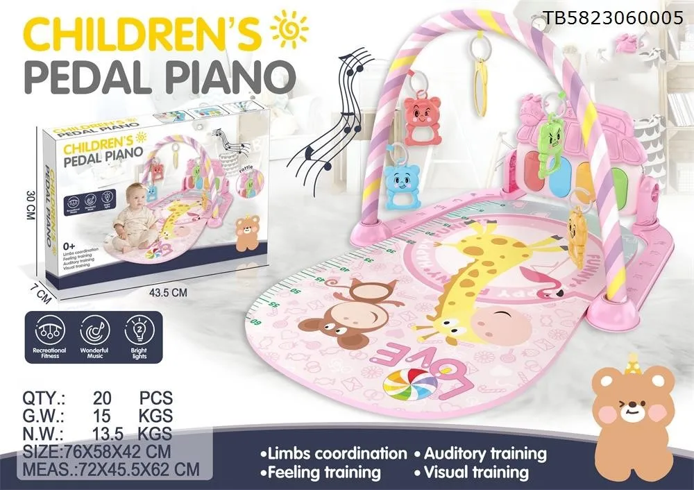 Konig Kids Music Piano Play Mat Gym Baby Toys 0-12 Months Baby Activity Mat jouer pour enfant Baby Playmats