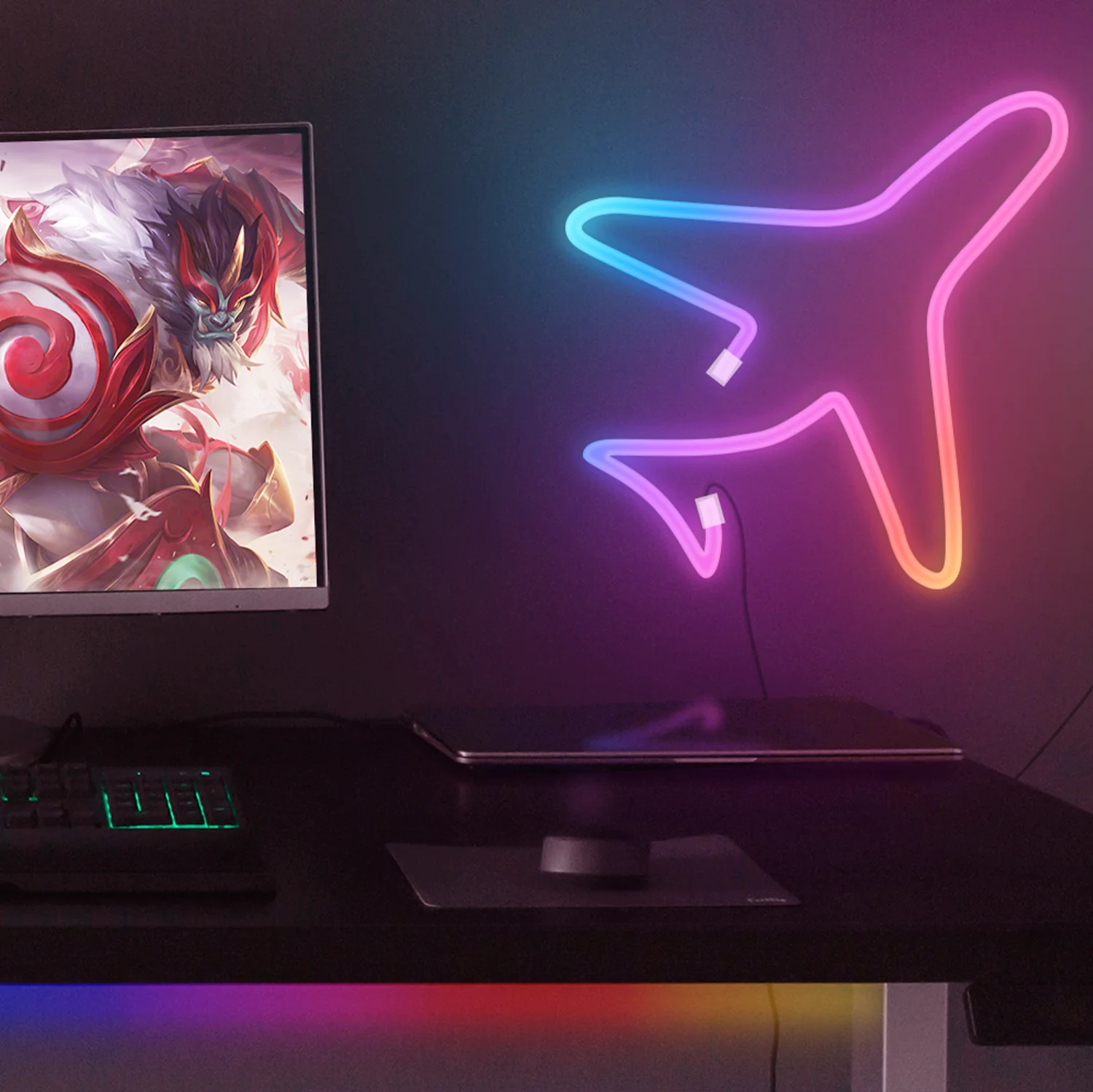 16.4FT LED Neon Rope Lights Addressable LED Strip Neon Sign Flexible Pixels Light RGB Dream Color Rainbow WS2811 DC12V