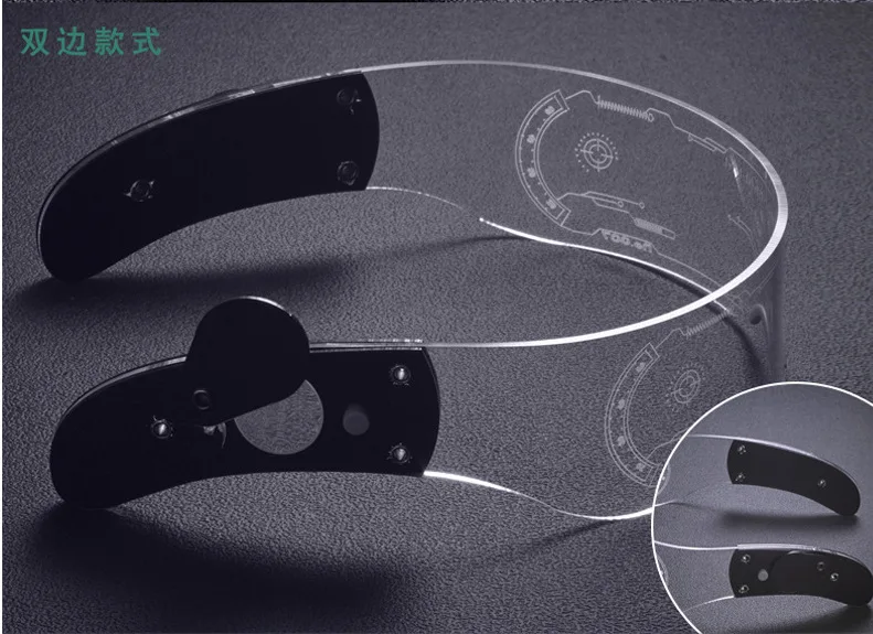 LED Glasses with Batteries Light Up Glasses LED Visor Rave Glasses for Men Cosplay Festivals Halloween Bars Clubs Parties