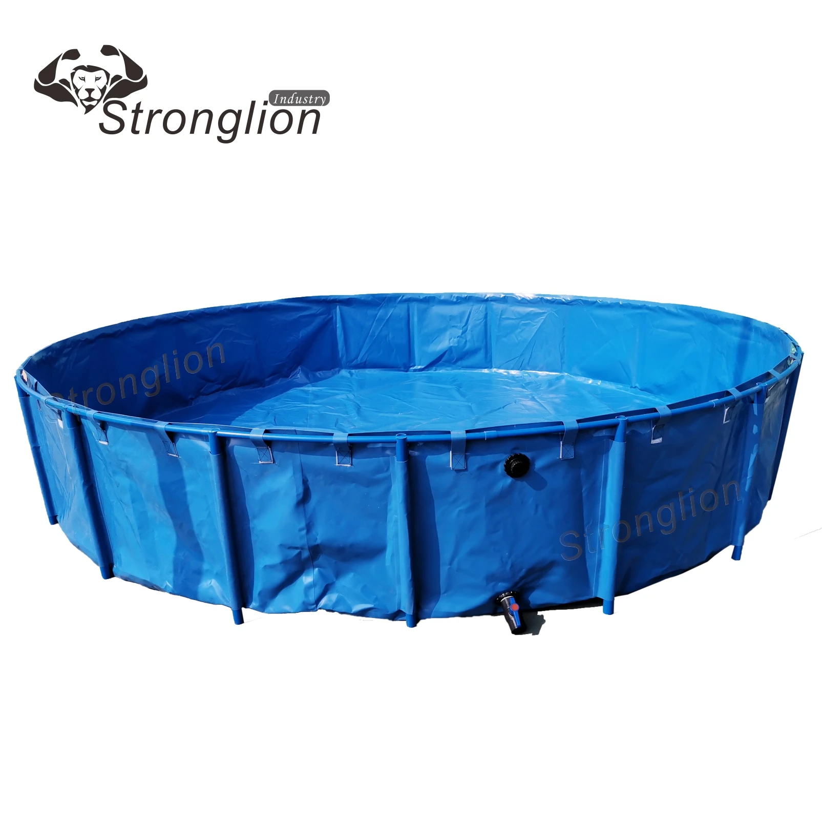 
PVC Tarpaulin Portable Round Fish Tank 3000 /10000 Liter for Fish Farming Tank 
