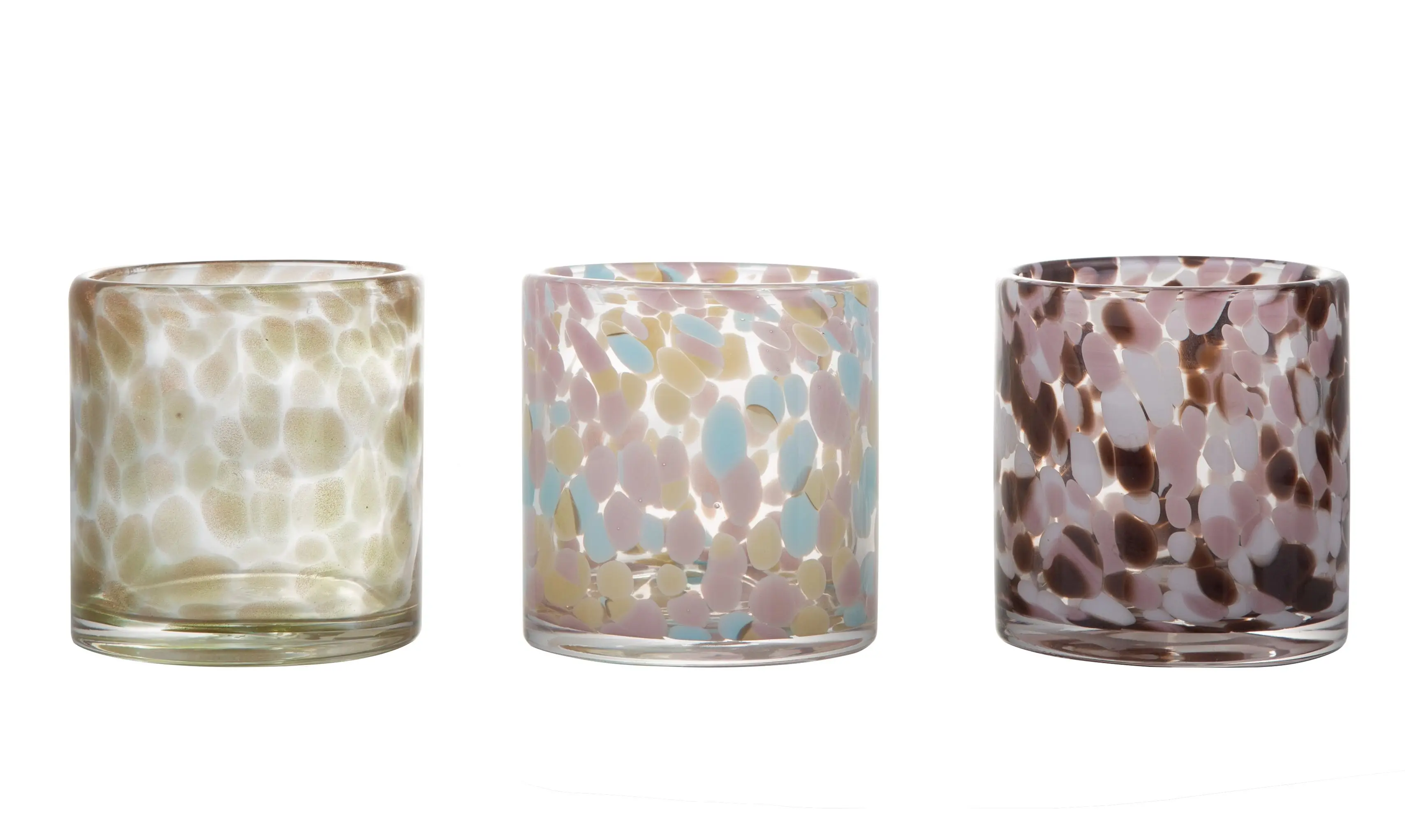 Hot Selling Nodic Luxury Hand Made Mouth Blown Cylinder Home Decoration Glass Candle Jars