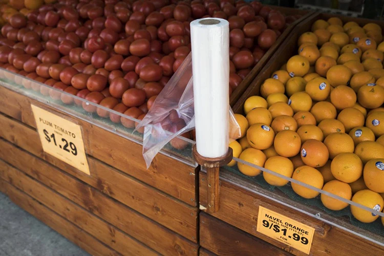 epi bio degradable fresh produce Plastic food packaging roll bags