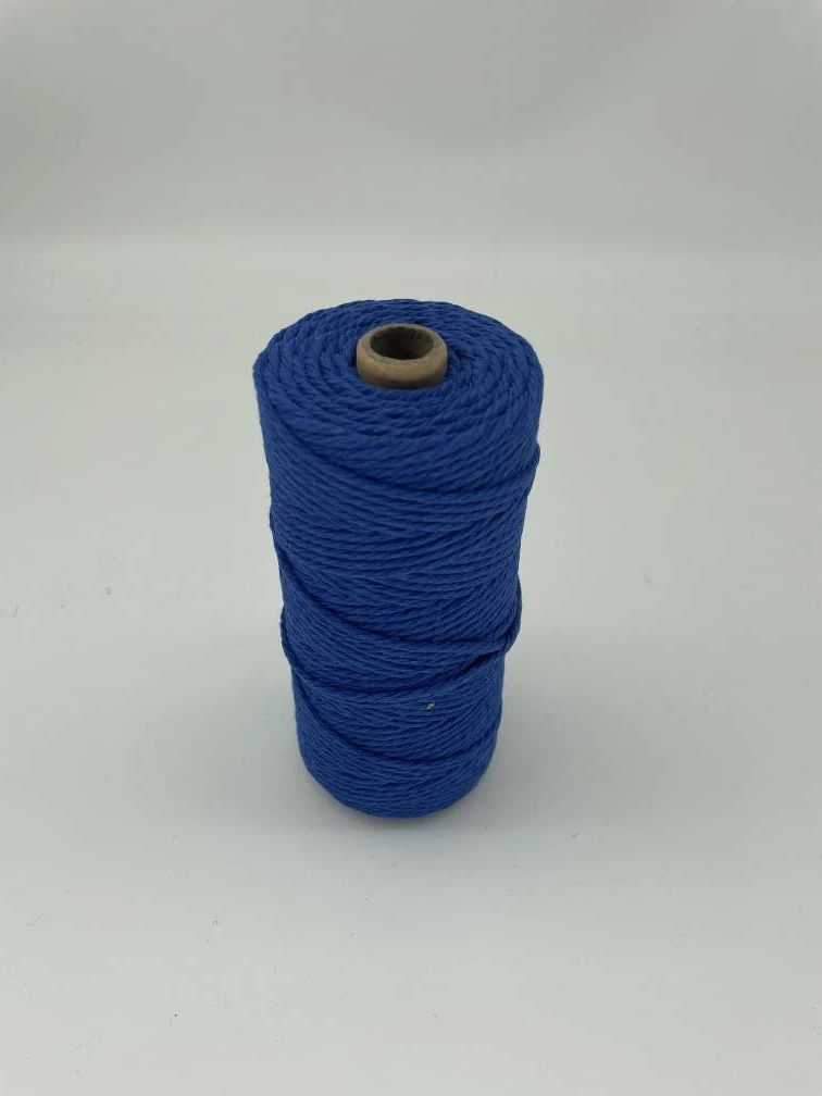 sapphire blue solid cotton rope basket cotton rope braided recycled cotton rope