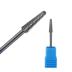 HYTOOS Cone Carbide Nail Drill Bits 3/32 Electric Cuticle Clean Burr Remove Gel Tool Nail Manicure Bit Drills Accessories