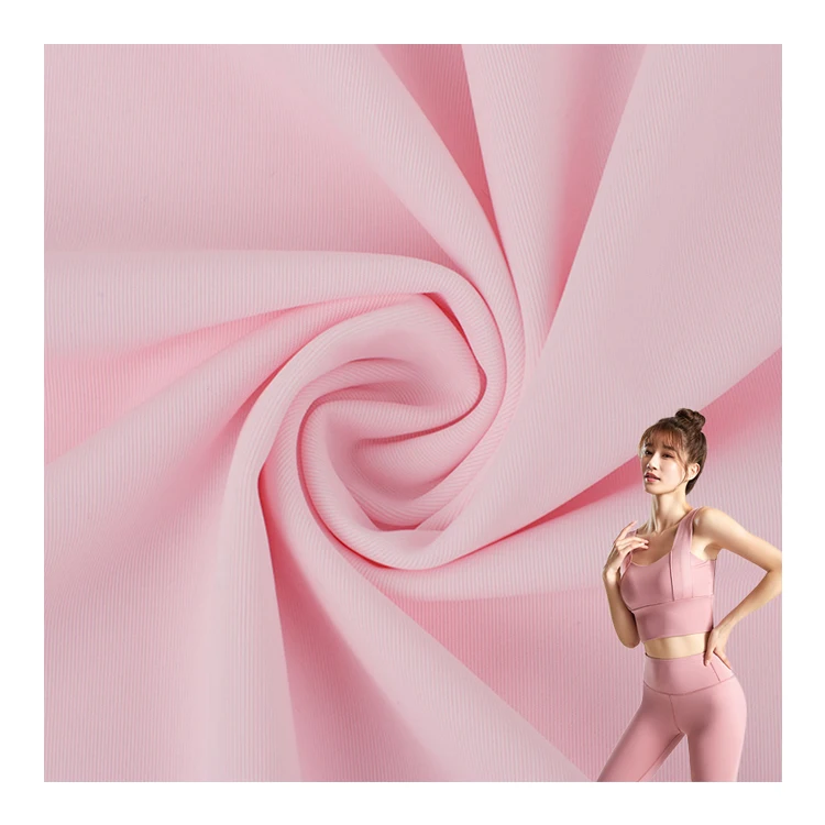Free Sample Lulu High Stretch 79% Nylon 21% Spandex Polyamide Fitness Gym Interlock Fabric For Yoga Leggings Sportswear
