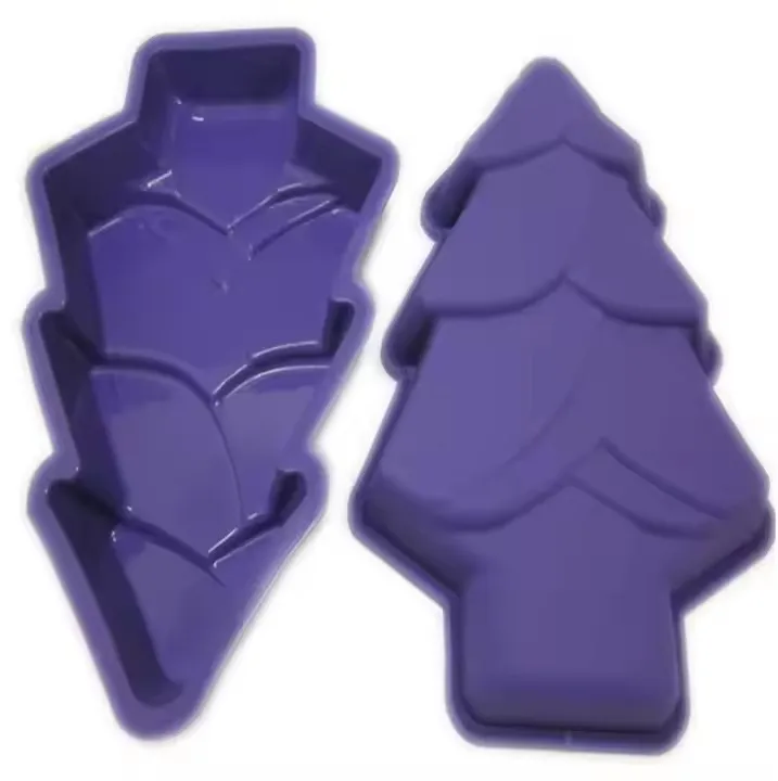 Top Quality Christmas Tree Silicone Mini Cute Cake Mold for Christmas Cake Decoration