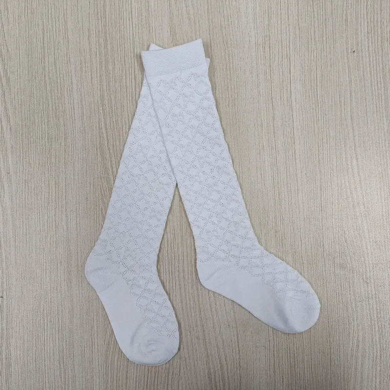 Hot Sale White Color Cotton Kids Summer Socks Uniform School Custom Child Socks Factory Directly School knee high socks