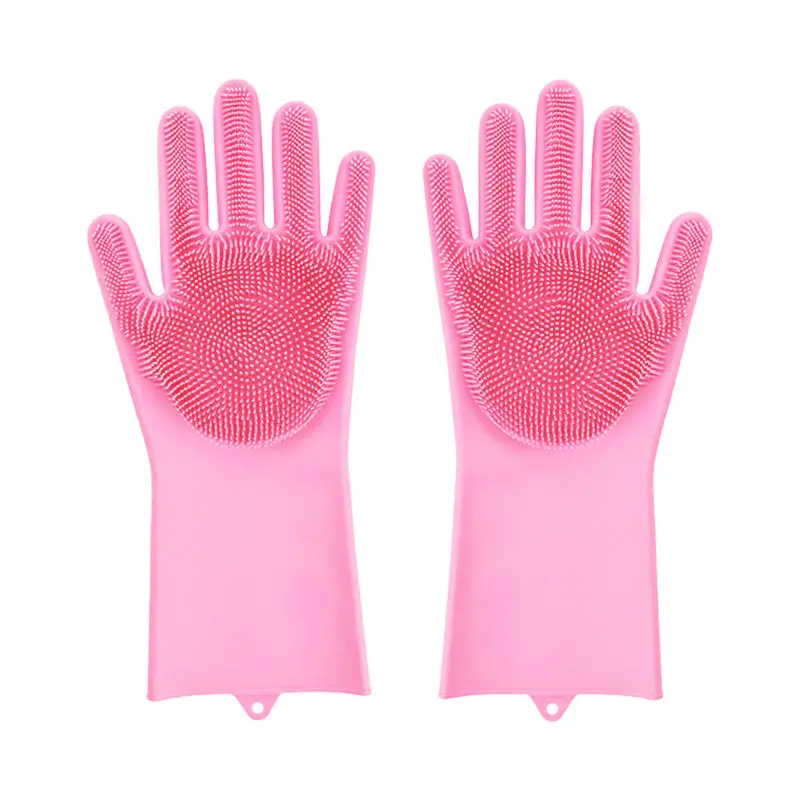 Durable Reusable Household Silicone Long Hand Magic Dishwashing Pet Kitchen Cleaning Glove