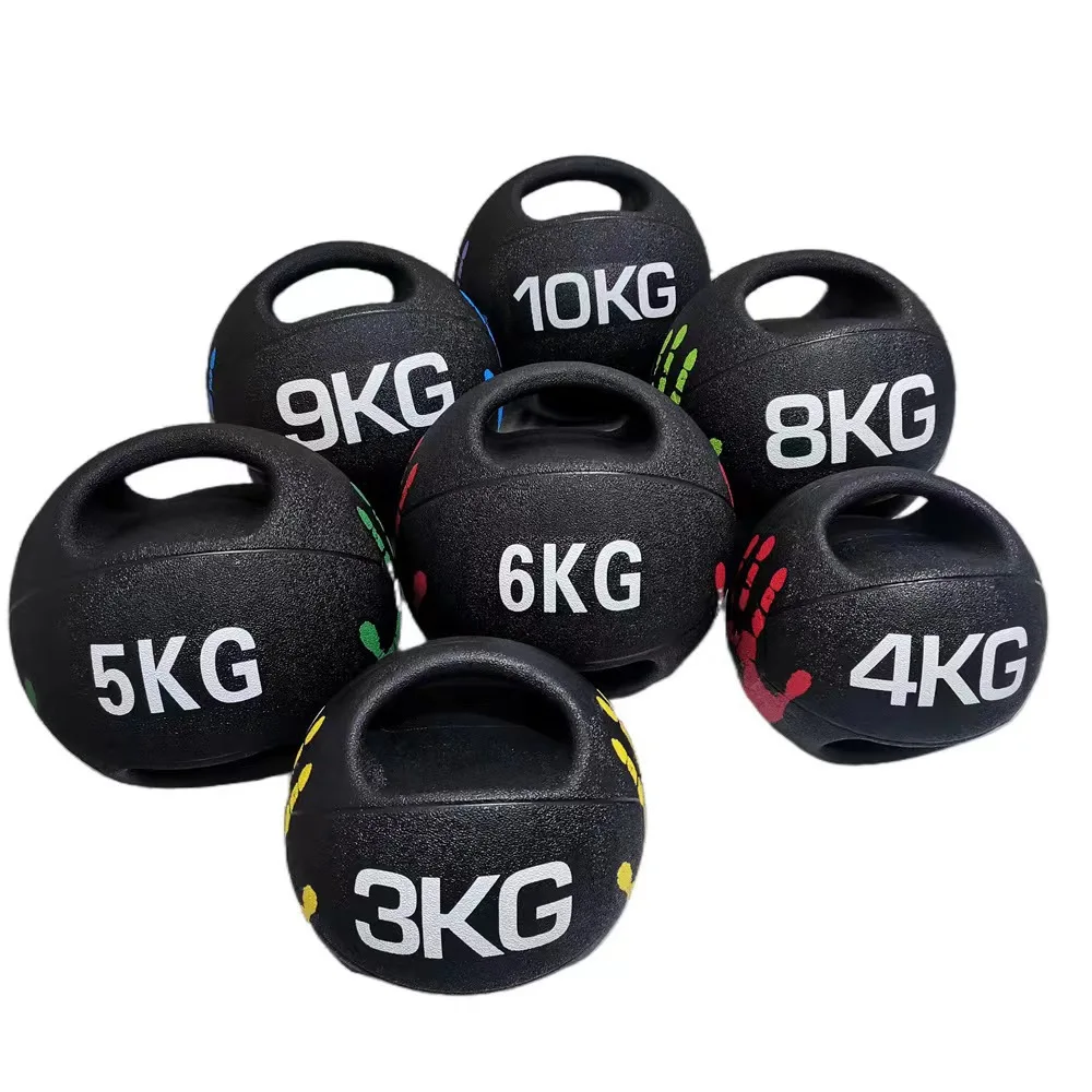 Medicine Ball with Dual Grip, Exercise Ball  Weight Ball with Handles