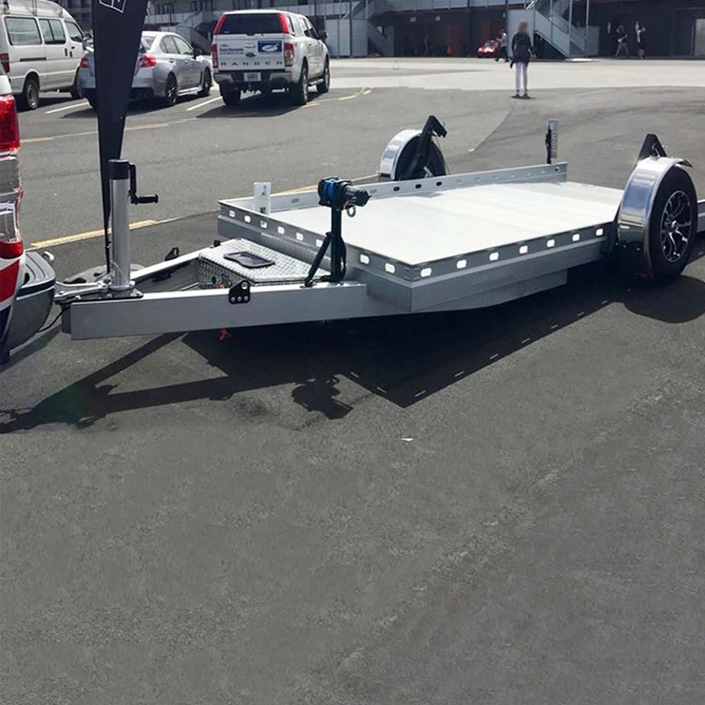 China best quality atv utility trailer tilt trailer farm atv with 2 alxe