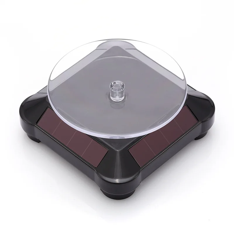 Solar Powered Automatic Rotation Showcases Glass Display Product Display Solar Display Stand
