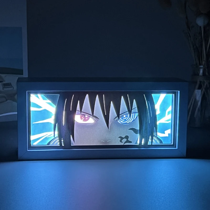 Rectangle Shadow Box Framed Paper-Cut Anime Scenes Character 3D Light Box Layered Paper With Custom Service