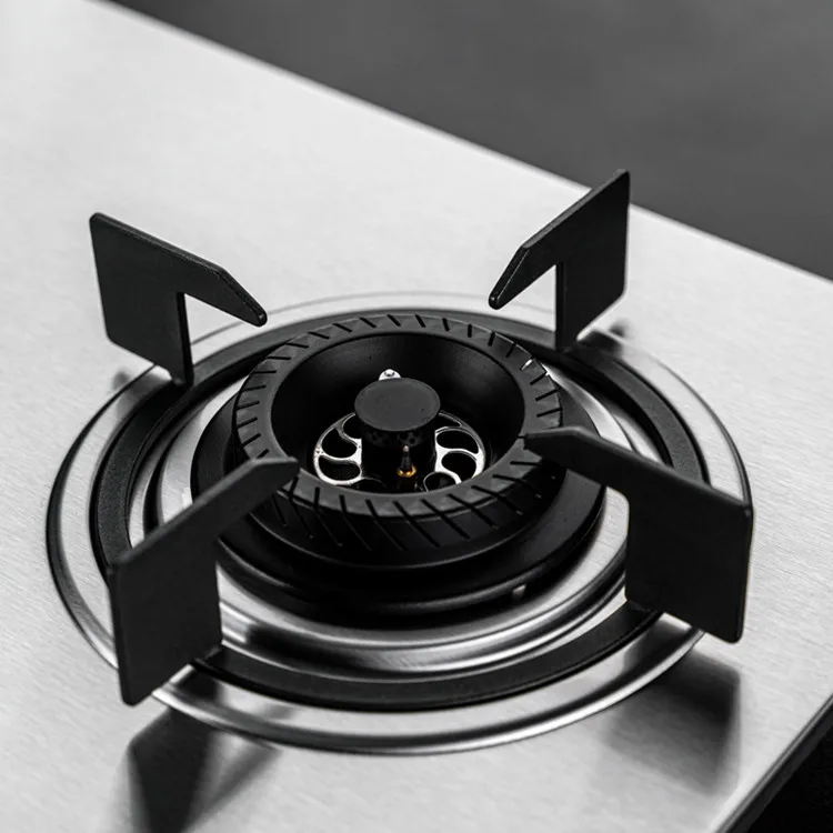 YIUAN modern novel design cooker kitchen home appliance auto ignition standard double burner Stainless steel recessed gas stove