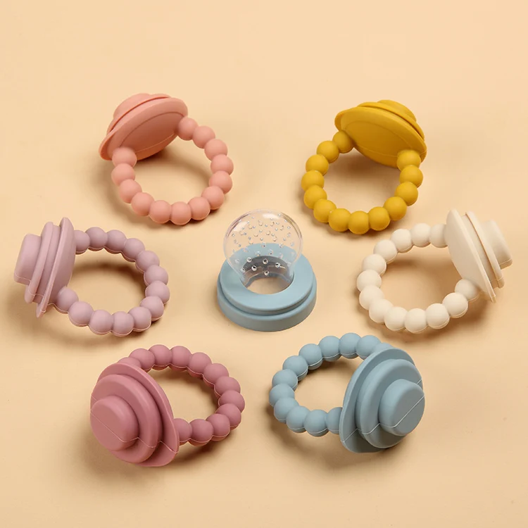 New Infant Teething Toy Teether Bpa Free Fruit Feeder Pacifier Food Grade Hot Baby Food Feeder