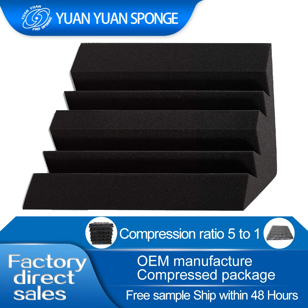 Professional 7 X 7 X 12 Inches Studios Vocal Booths Bass Trap Foam Panels