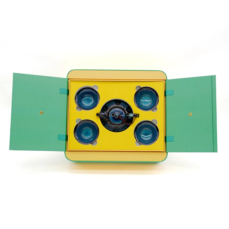 Креативная конструкция Дворцовый стиль эко-бумага функциональное решение Винтажный Зеленый косметический Лифт подарочная коробка дизайн упаковки на заказ