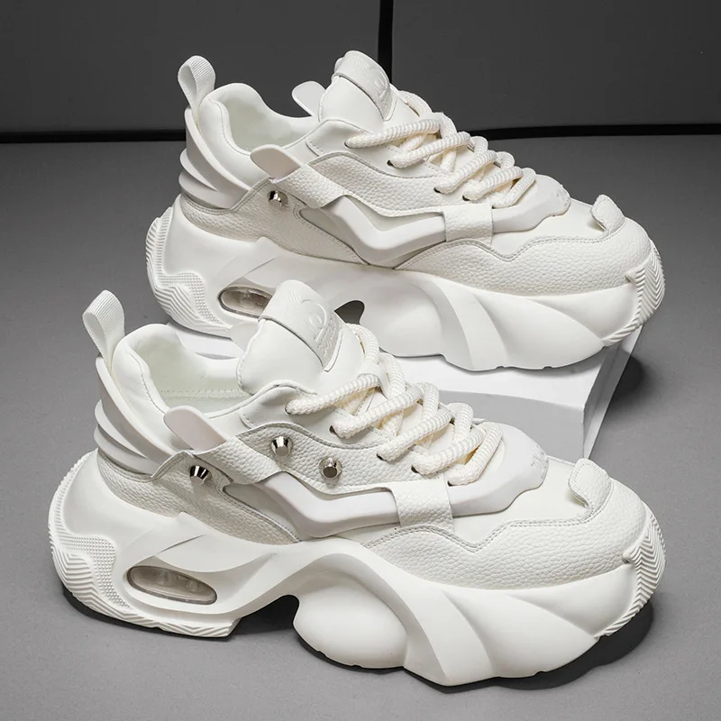 Trendy Torre Sports Casual Shoes Youth Cross-Border New All-Match Breathable Thick-Soled Stitching Increased Youth