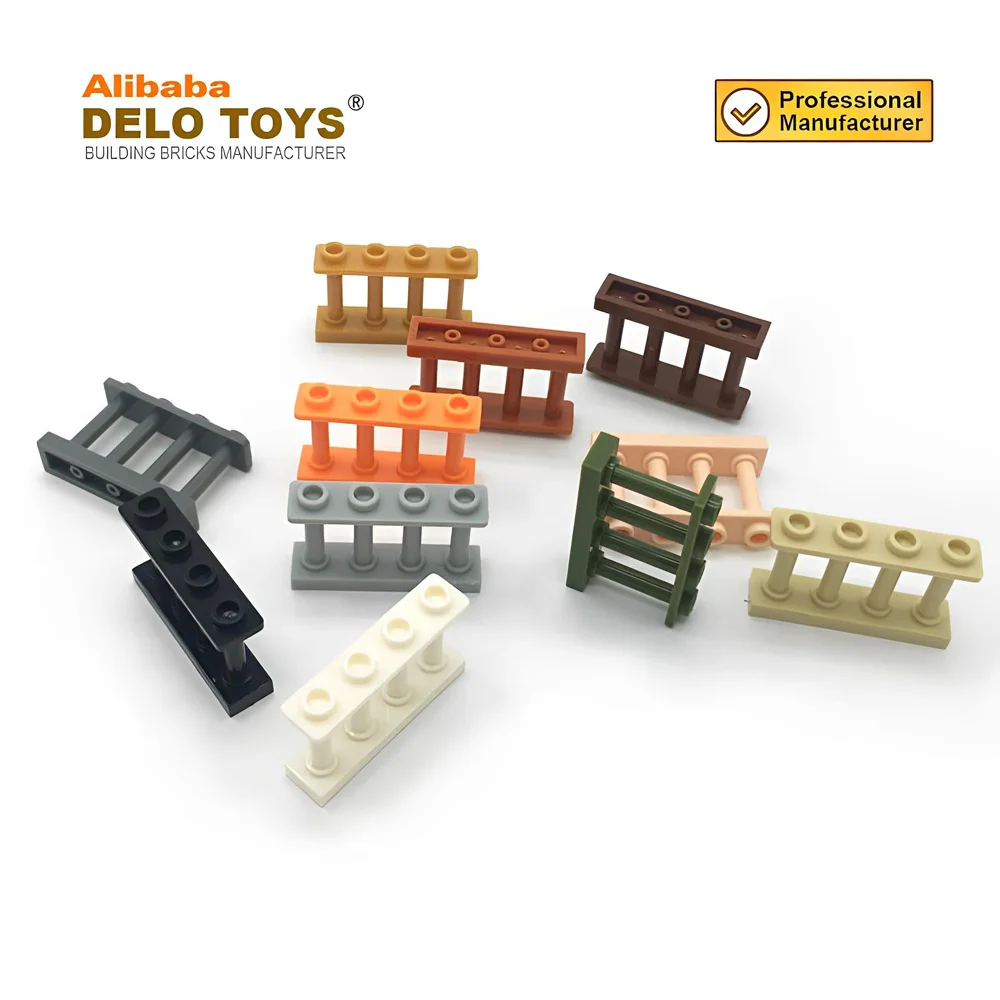 DIY toys Plastic building blocks bricks Fence 1 x 4 x 2 Spindled with 4 Studs (NO.15332)