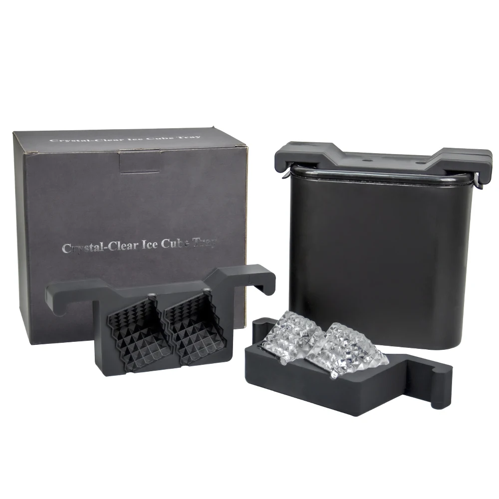 Crystal Clear Whiskey Ice Cube Maker Mold Big Sphere Ice Cube Tray Premium Prism Ice Cube Maker for Summer