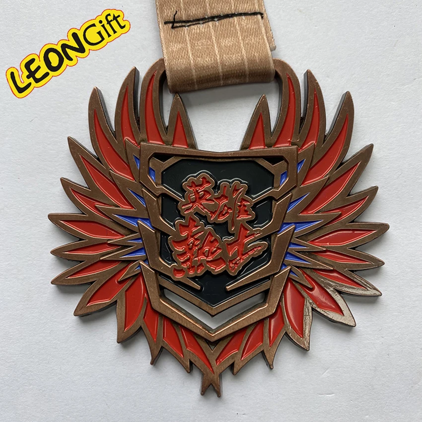 Manufacturers supply metal competition gold silver and copper medals hollow school sports medals taekwondo marathon medals