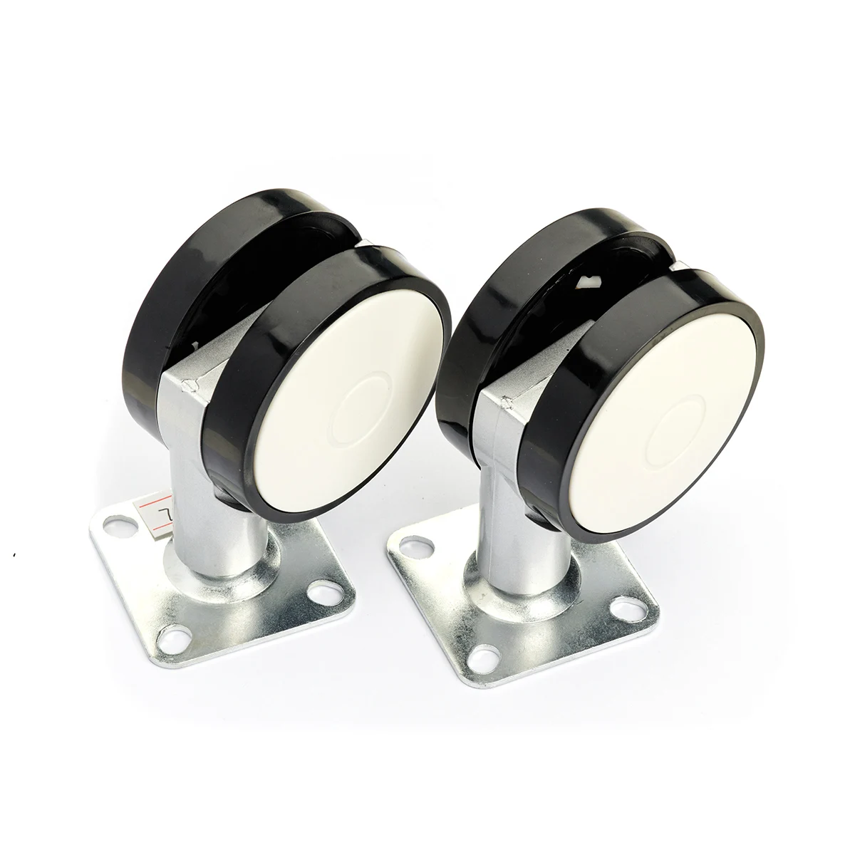 Fusaier plastic wheel cups 60mm Plate with brake furniture castor ball caster wheel for sofa swivel office chair wheels caster
