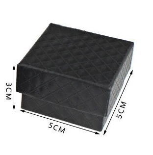 
Ready to ship logo print black kraft paper jewelry packaging ring boxes 