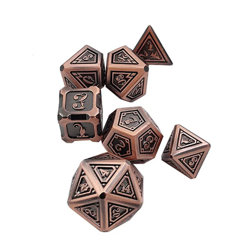 
Elcetroplating old style finished manufacturer on line promotion metal dice set custom for board games 