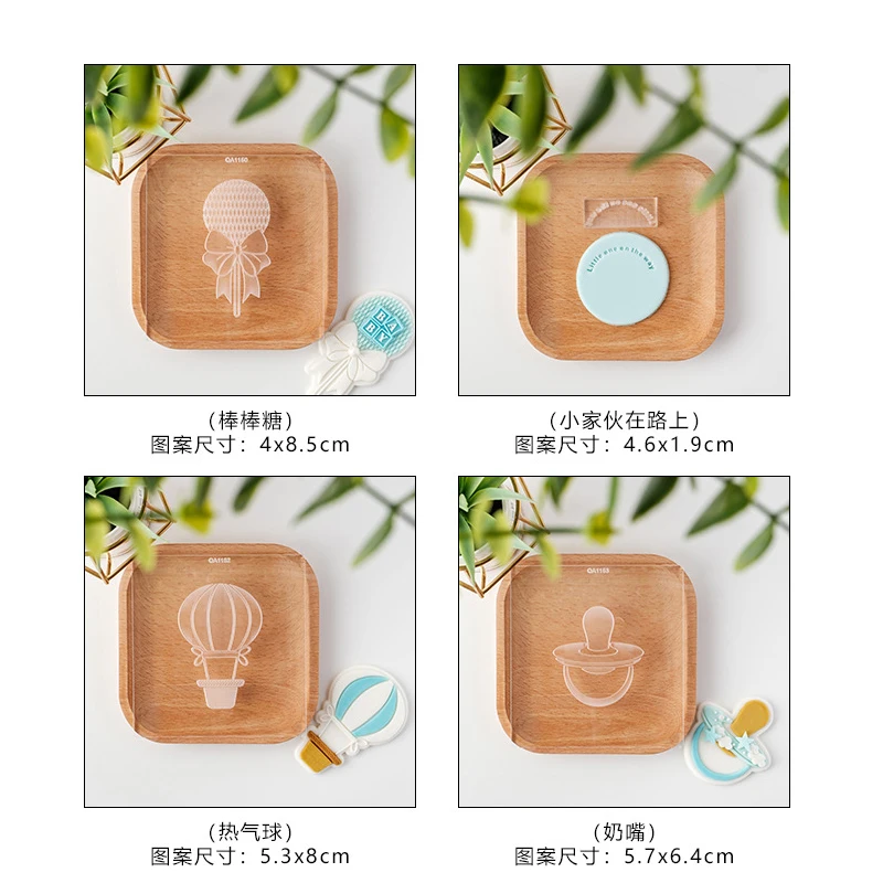 Life Event 3D Pattern Acrylic Cookie Cutter & Embosser Stamp And Biscuit Cookie Fondant Embosser Stamper