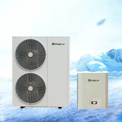 Sprsun 16.9KW A +++ сплит-инвертор EVI DC, тепловой насос, водонагреватель, насос для нагрева, охлаждения, горячей воды