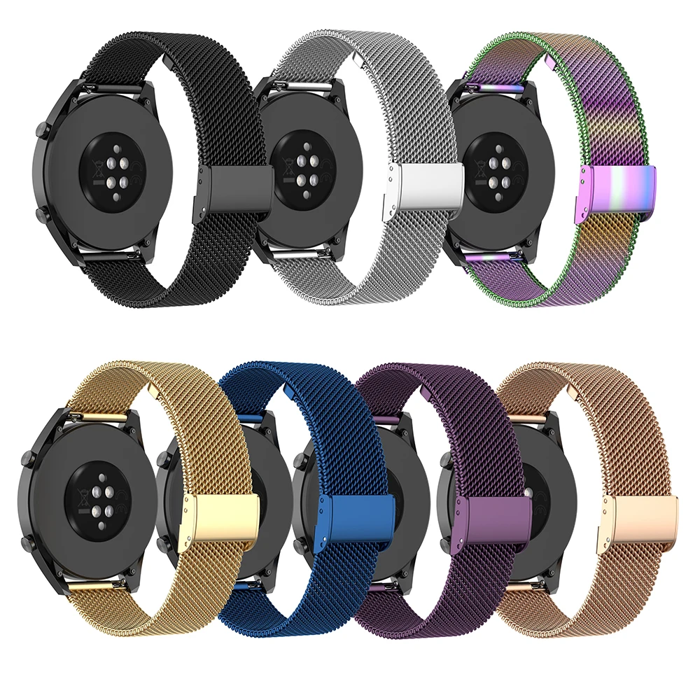 Tschick For Huawei GT2E GT 2E 2 46mm Smart Watch Bracelet Strap GT2 42mm 46mm Stainless Steel Band for Polar Vantage M band