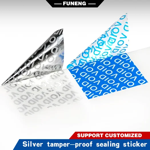 Customized high quality anti-counterfeiting security packaging label tamper-proof sealing warranty sticker