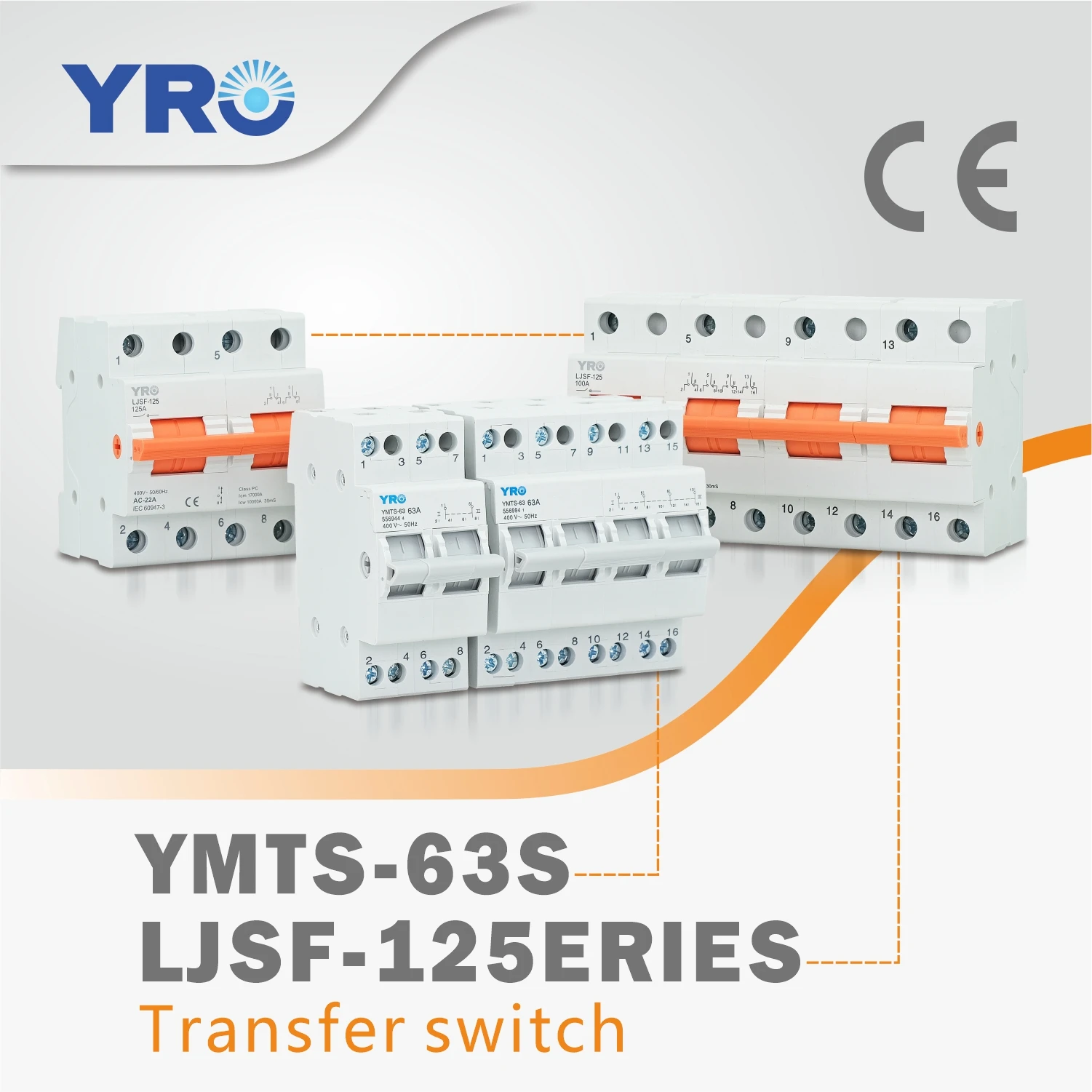 2P 4P 400V 40A 63A 100 amp 125A 3 phase Dual Power Manual changeover switch price for generator