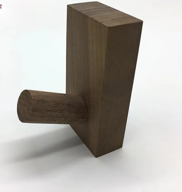 Creative Solid Wood Hook Wall Door Back Wall Decoration Entryway Hanging Clothes Towel Hook Punch Free Coat And Hat Hook