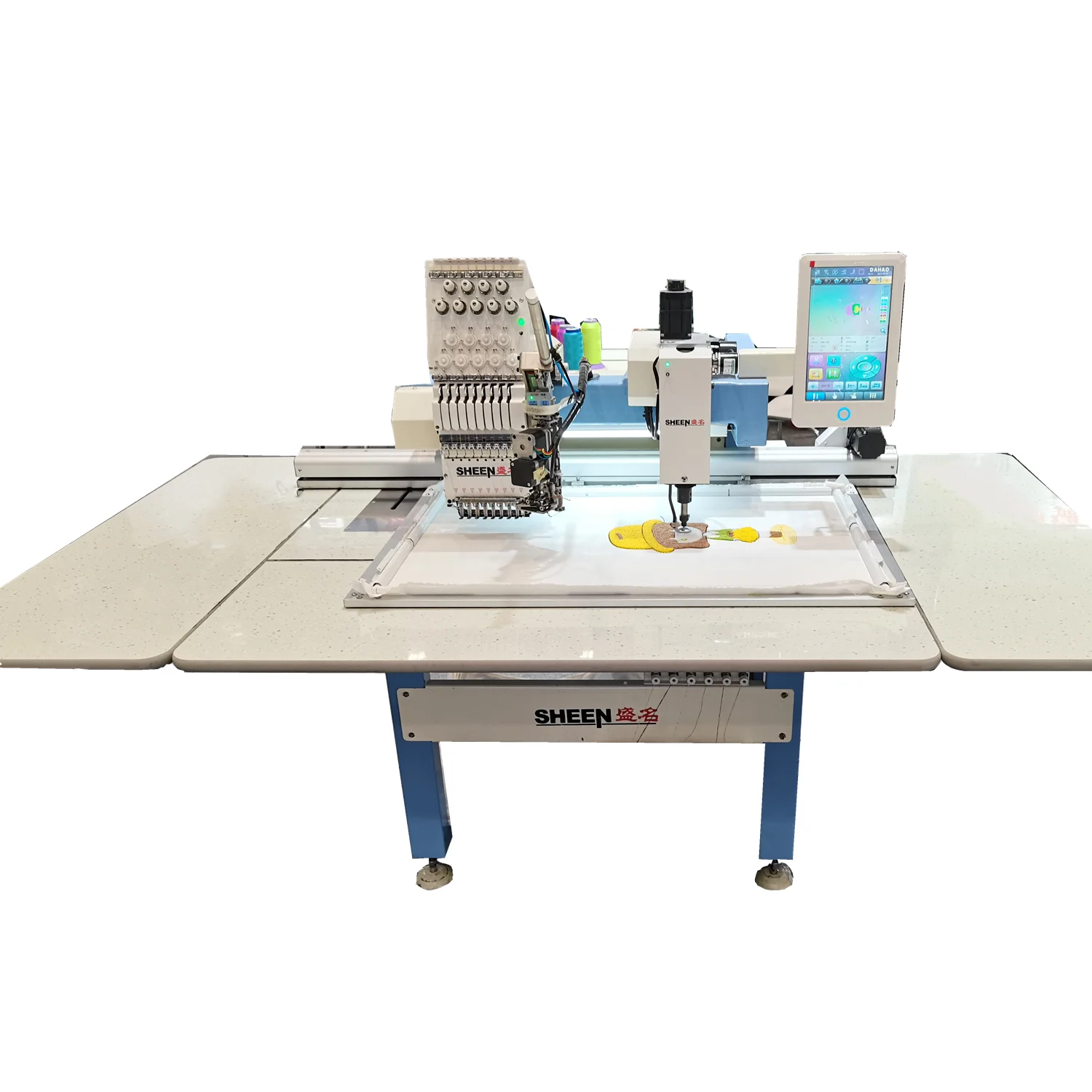 YH-AM600 Single Head Computerized Embroidery Machine 9 needles chenille chain stitch mixed type flat embroidery industrial