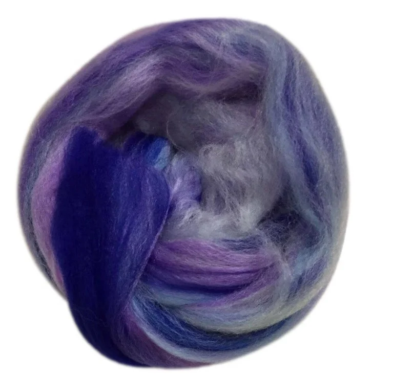 
21-23 Micron Merino Wool Roving Tops Colorful Wool 