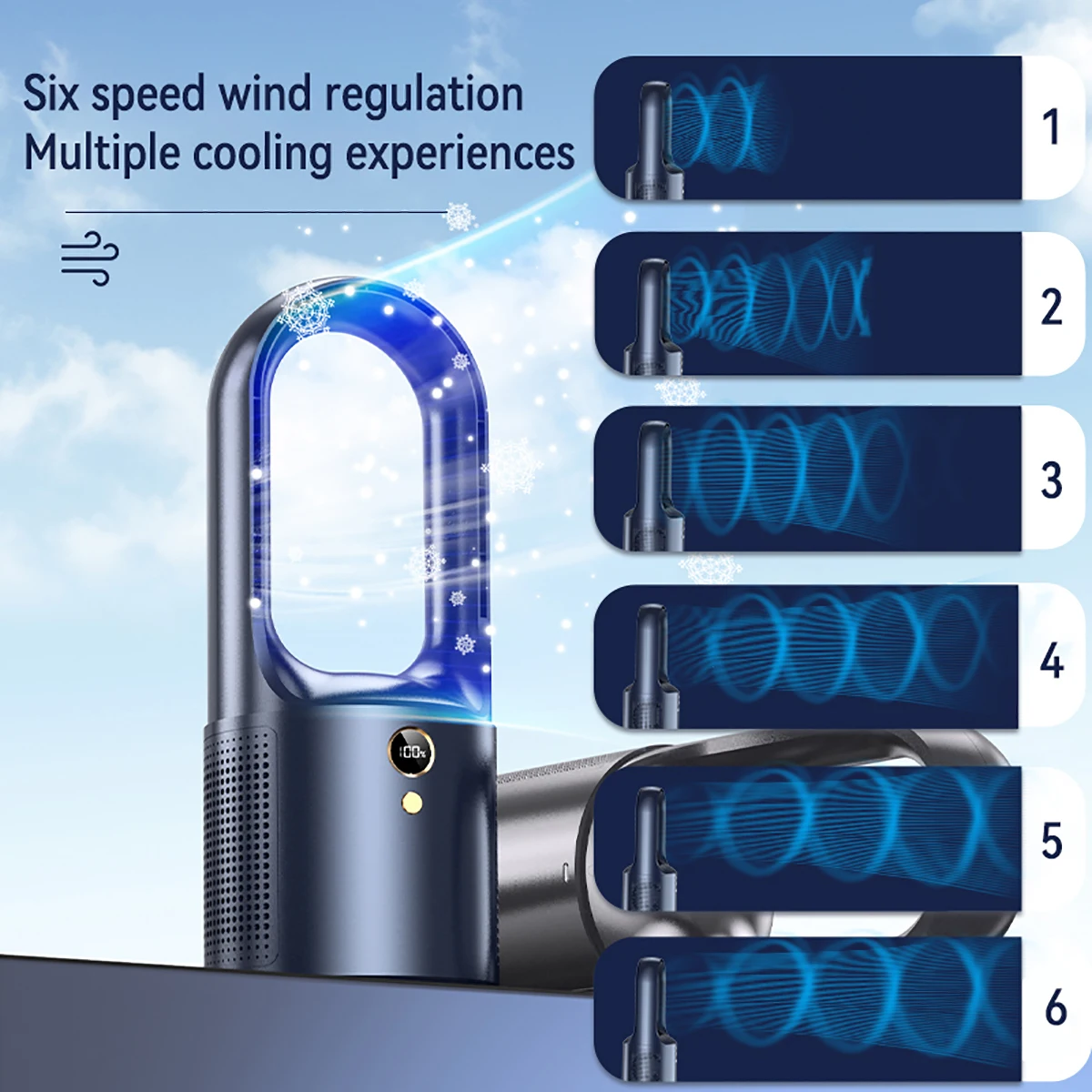 Portable Mini USB Bladeless Table Fan Office Desktop leafless Handy Portable Small Fan Handheld Bladeless Fan