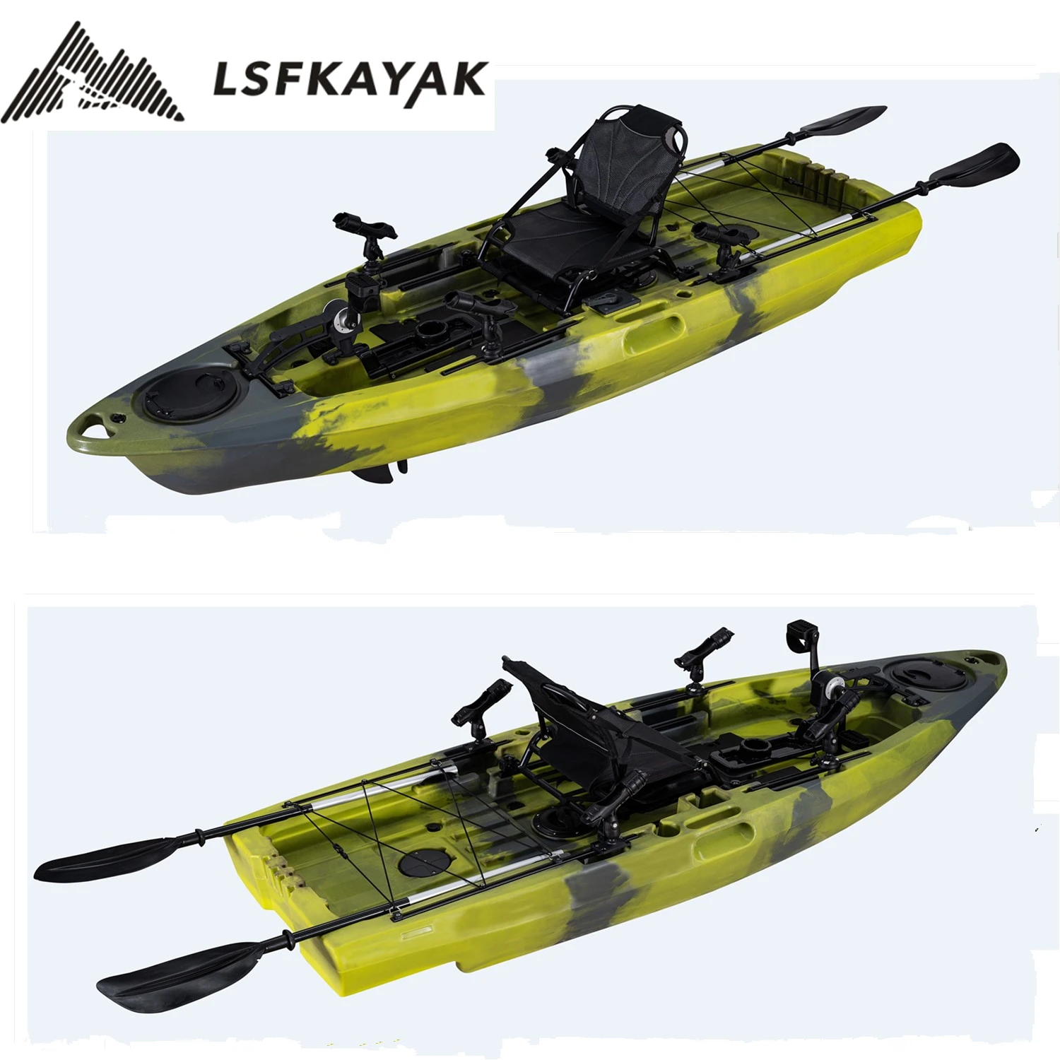 LSF пластиковая гребная Рыбалка Электрический мотор педаль каяк лодка с педалью весло