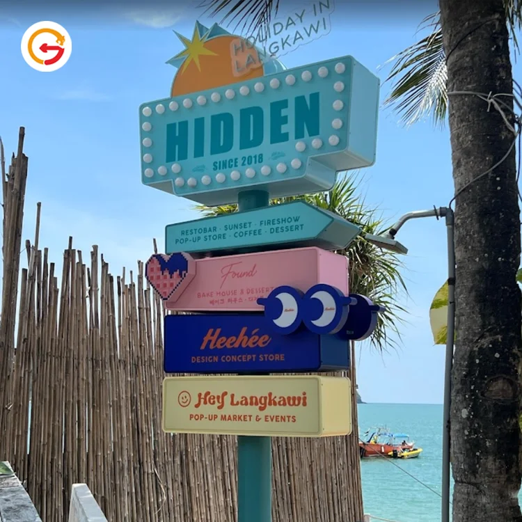 JAGUARSIGN Manufacturer Custom Outdoor Illuminated Pole Signs Store Shop Decoration Advertising LED Pole and Pylon  Signs