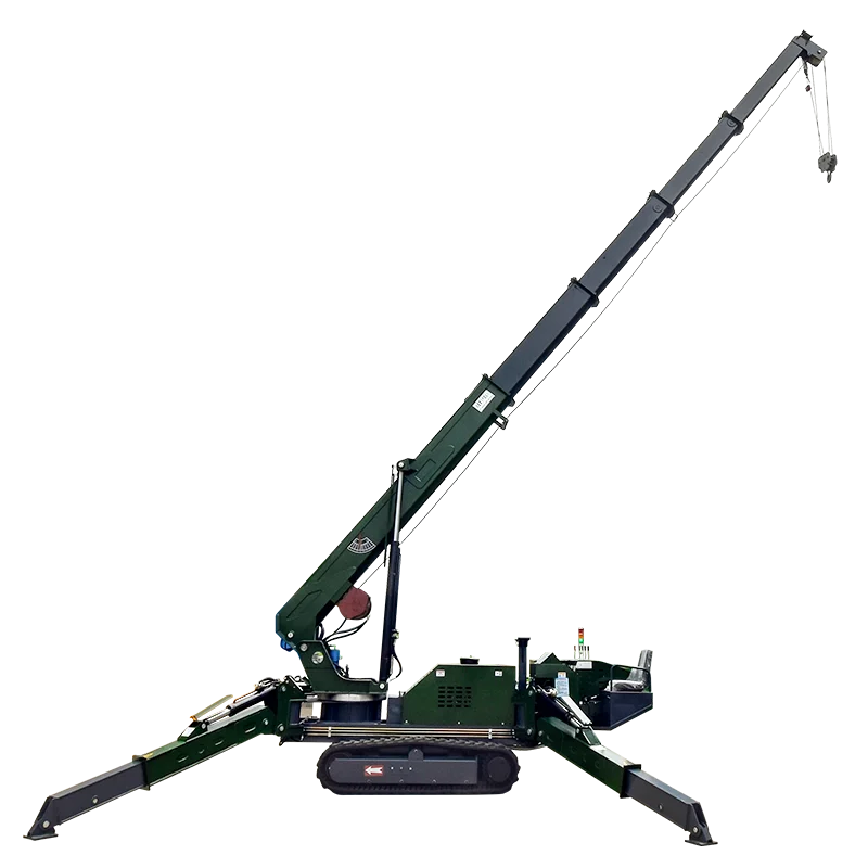 CE/ISO9001 approved Narrow Working small Mini 5 Ton Folding Hydraulic Engine Hoist Spider Crane