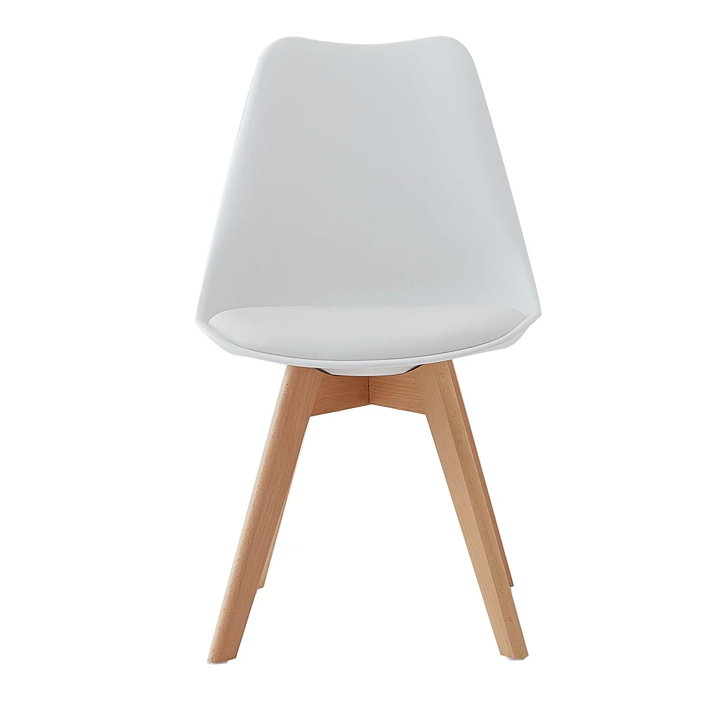 Free Sample Wood Dining Chair furniture Nordic Simple Restaurant Plastic Pu Cushion chair Modern Room