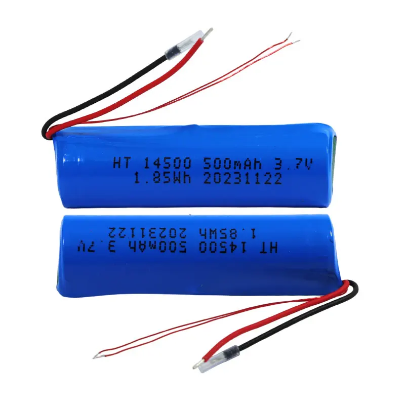 Rechargeable 1S1P Lithium-ion Battery 3.7v 500mah 14500 Battery Pack with NTC for POS Machinery