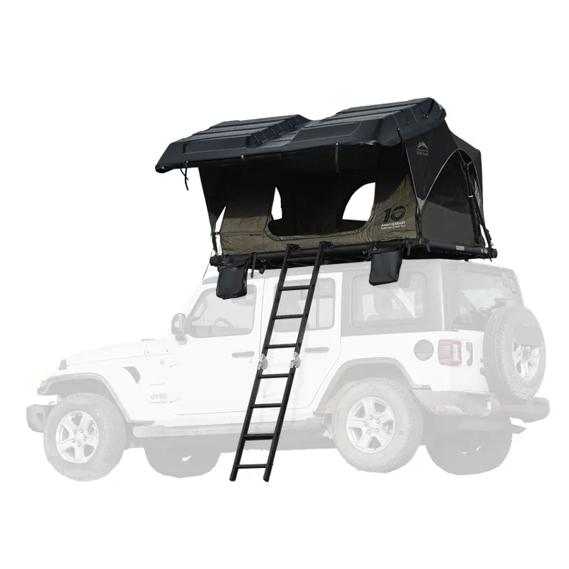Wild Land Car Roof Top Tent Outdoor Folding Camping Truck Rooftop Tent for SUV Pickup Trailer Solar Panel ABS Hard Shell Cover