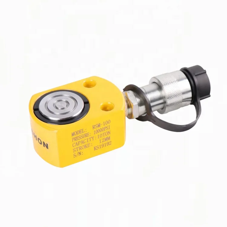 RSM-100 Flat Mini Small ultra Thin 10 Ton Hydraulic Cylinder Jack