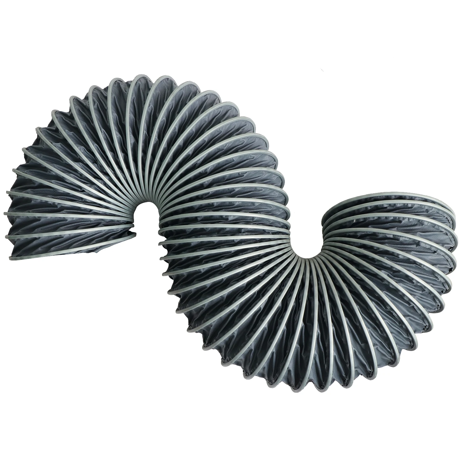 PVC Coated Fiberglass Fabric Heat Resistant Flex Air Duct Clamped Polyester Duct