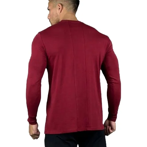cheap custom plain blank printing casual performance t shirt 100% cotton homme sport wear fitness mens long sleeve t shirts